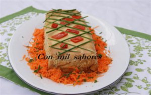 Pastel De Merluza Y Gambas.
