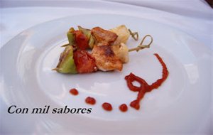 Pincho De Pollo Y Verdura
