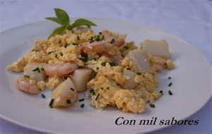 Revuelto De Vieiras Y Gambas
