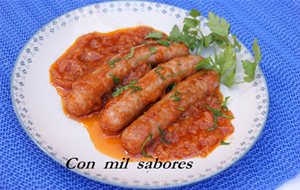 Salchichas Frescas Con Tomate
