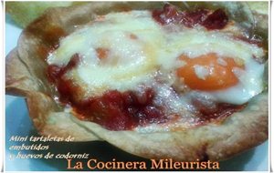 Mini Tartaletas De Embutidos Y Huevos De Codorniz
