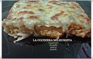 Canelones De Pollo Paté Y Jamón
