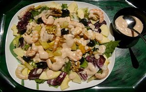 Ensalada De Fruta Y Gambas
