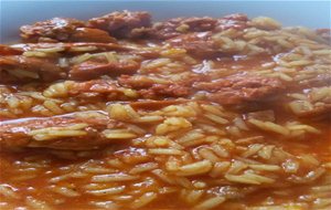 Arroz Caldoso Con Chorizo.
