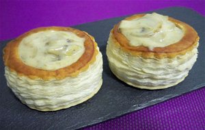 Volovanes Con Crema De Champiñones Y Gambas