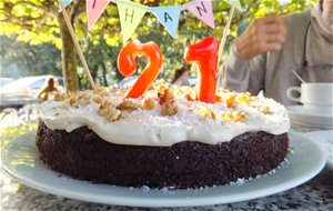 Tarta Falsa De Chocolate Con Crema De Coco Sin Azúcar Y Sin Harina Para Mi Hermana
