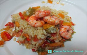 Arroz Con Gambas Y Verduras