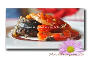 Tapa De Morcilla Con Pimientos
