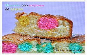 Bizcocho Con Sorpresa De Colores
