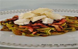 Ensalada Templada De Calabacín, Bacon Y Queso De Cabra
