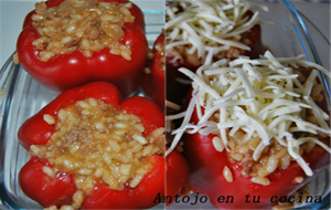 Pimientos Rojos Rellenos De Arroz
