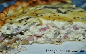 Quiche De Jamón, Champiñones Y Queso
