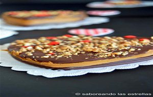 Chocolatina Corazon De Chocolate Negro Rellena De Pasta De Speculoos
