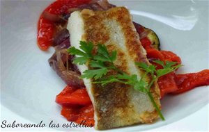 Bacalao Con Berenjena, Cebolla Y Pimiento Asado
