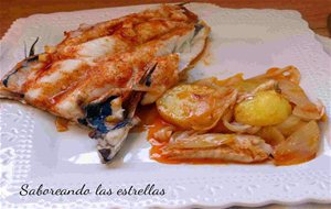 Pescadilla Al Horno Con Pimentón Dulce Y Ajo
