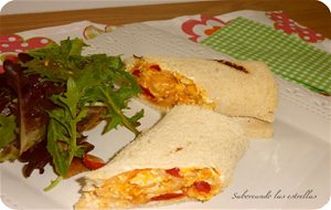 Rollito De Revuelto De Cebolla Y Pimiento Colorao
