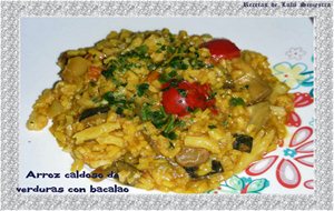 Arroz Caldoso De Verduras Con Bacalao