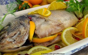 Dorada Al Horno Con Hinojo Y Cítricos.
