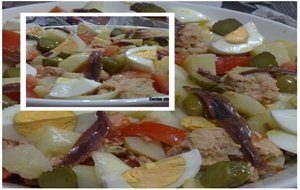 Ensalada De Patata Con Vinagreta De Anchoas Y Pepinillos
