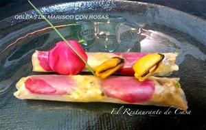 Obleas De Marisco Con Rosas
