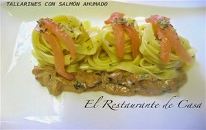 Tallarines Con Salmón Ahumado 
