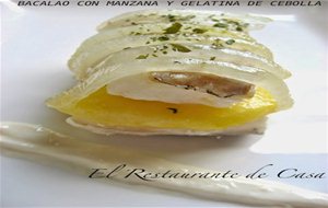 Bacalao Con Manzana Y Gelatina De Cebolla Al Jengibre
