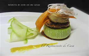 Solomillo De Cerdo Con Dos Salsas
