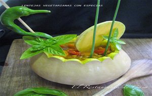 Lentejas Vegetarianas Con Especias
