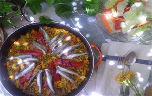 Arroz Con Verduras Y Boquerones
