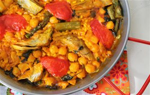 Arroz Y Verduras En El Horno
