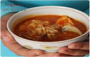 Sopa De Arroz Con Almejas
