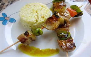 Brocheta De Solomillo Al Curry
