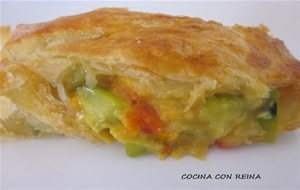Trenza De Hojaldre De Verduras Al Curry
