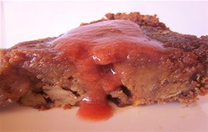 Brownie Cheesecake Con Coulis De Cerezas
