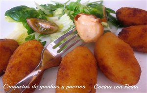 Croquetas De Gambones Y Puerros
