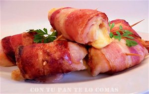 Rollitos De Pollo, Bacon Y Queso
