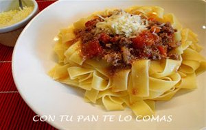 Pasta Con Salsa Boloñesa
