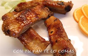 Costillas De Cerdo Con Naranja Y Brandy
