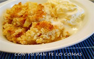 Crumble De Manzanas Con Helado
