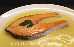 Salmón  Con Crema De Puerros
