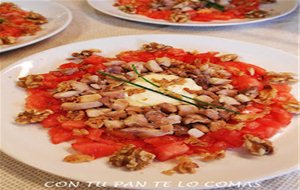 Ensalada De Pollo Con Tomate Y Nueces
