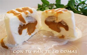 Helado Relleno De  Dulce De Leche
