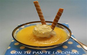 Crema Helada De Melón Y Melocotones
