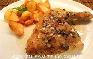 Pollo Al Horno Con Vino Blanco
