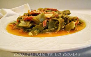 Judías Verdes Con Jamón Y Tomate
