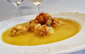 Crema De Verduras Con Albóndigas De Gambas #recetassolidariasparanavidad
