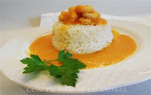 Gambas En Salsa Con Arroz
