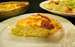 Quiche De Puerros Y Langostinos
