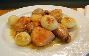 Pollo Con Cebollitas A La Miel
