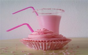 Cupcakes De Batido De Fresa (nesquik)
